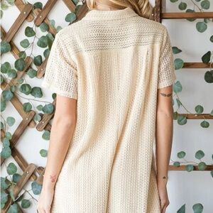 Cream crochet romper